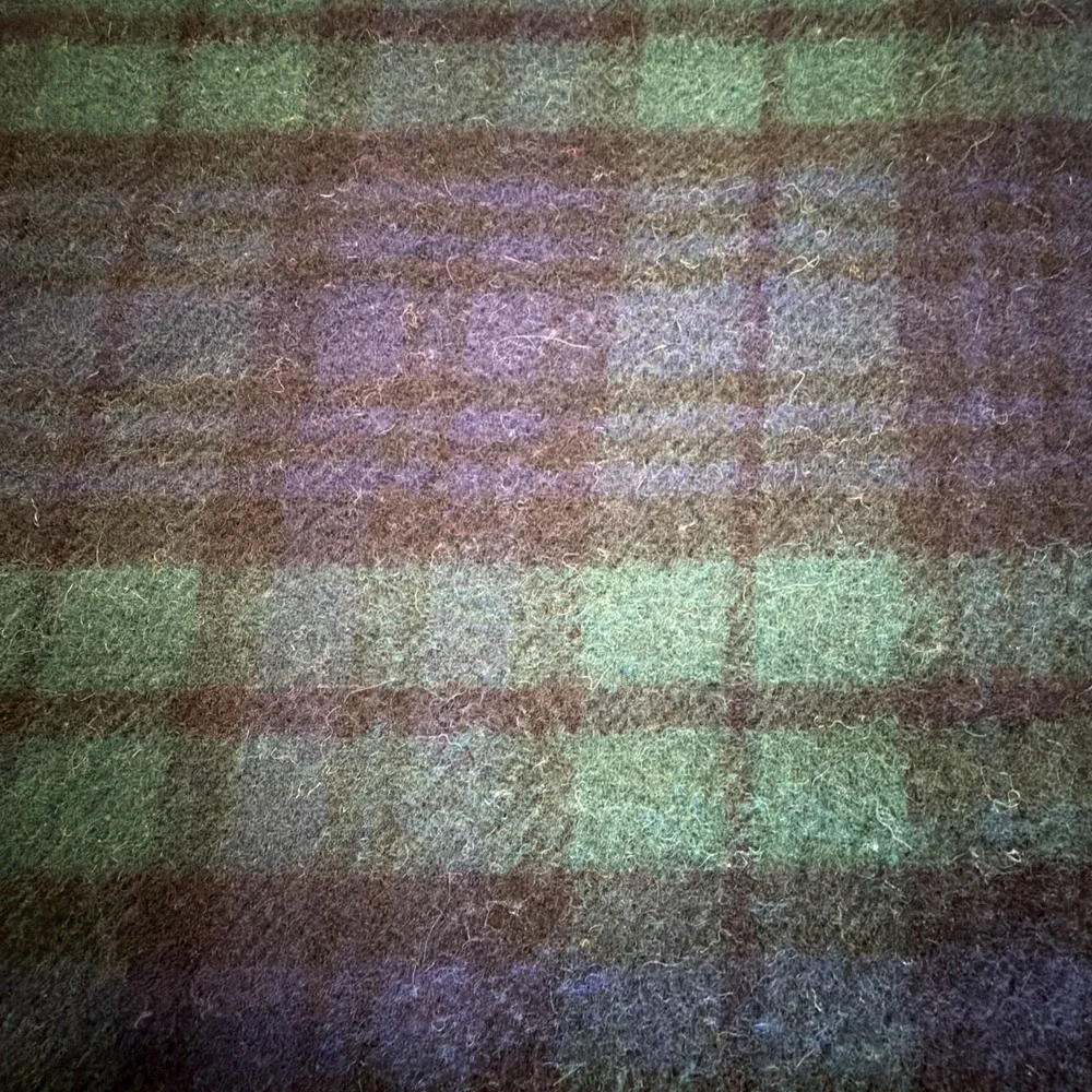 Black Watch Tartan 100% Wool Throw Blanket 60X60in